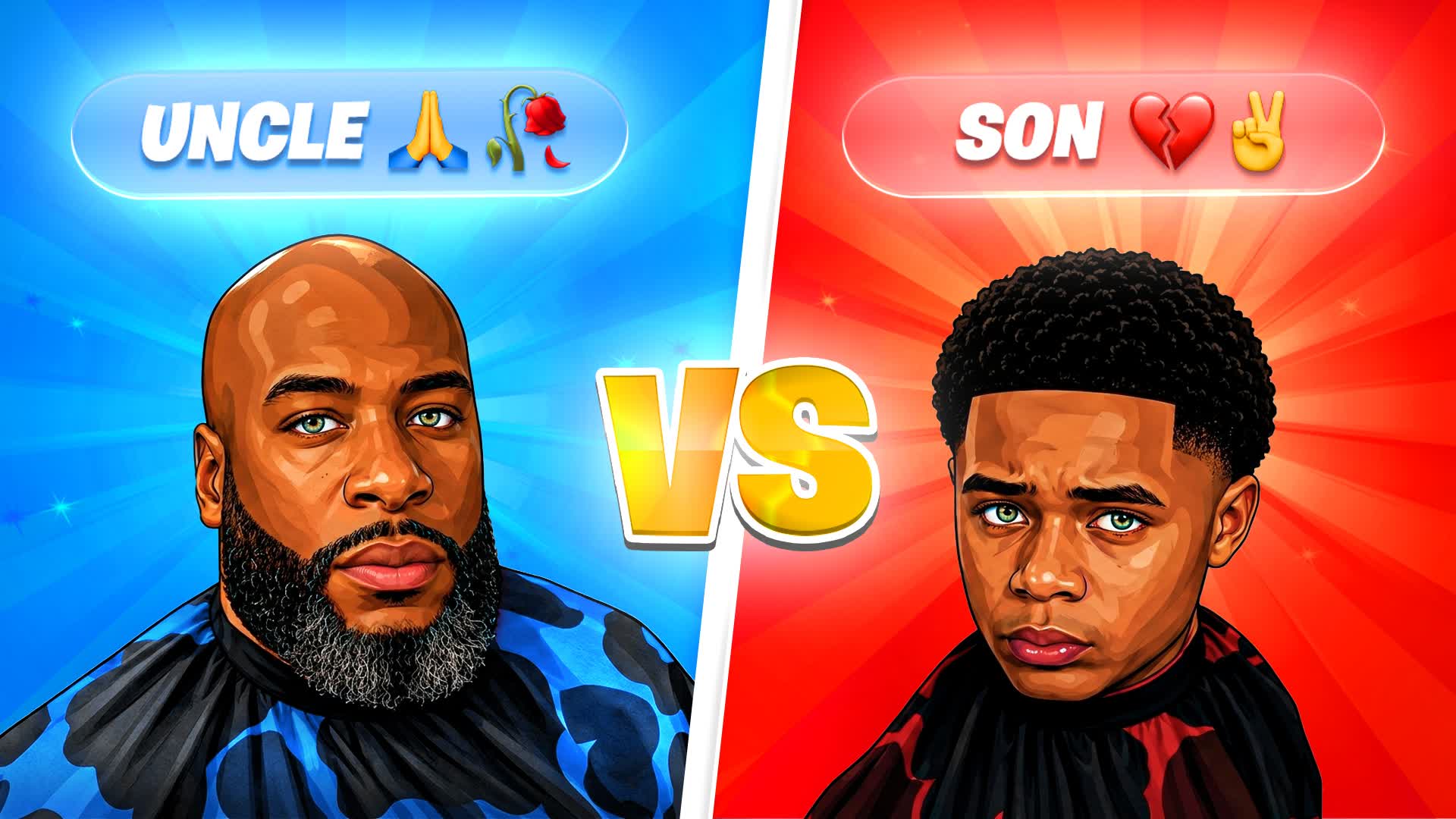 SON VS UNCLE 😭💔 RED VS BLUE 🔴🔵