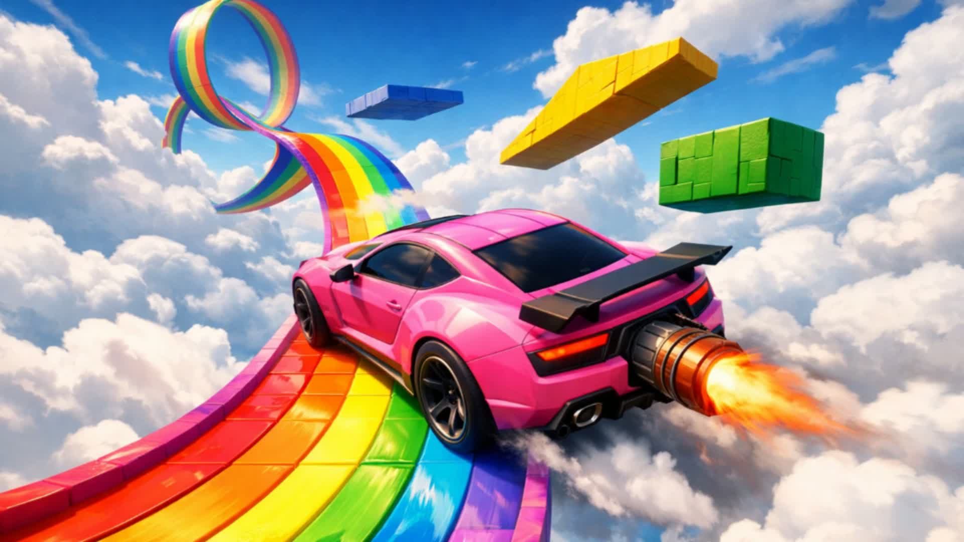 🌈 MEGA SPIRAL CAR PARKOUR 🌈