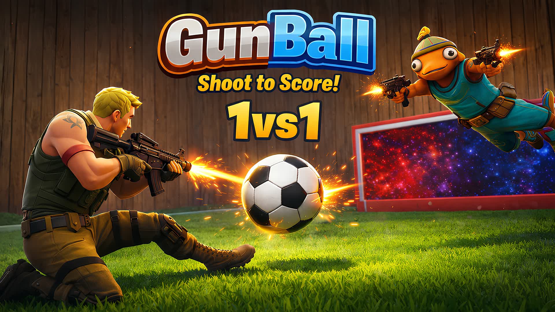 ガンボール 1対1 ⚽ 得点 & 射撃