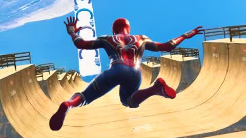 IRON SPIDERMAN MEGA RAMP