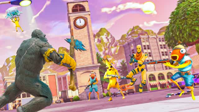 100 PLAYERS VS 1 GORILLA FFA!