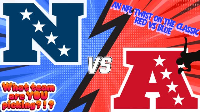 AFC vs NFC (red vs blue)