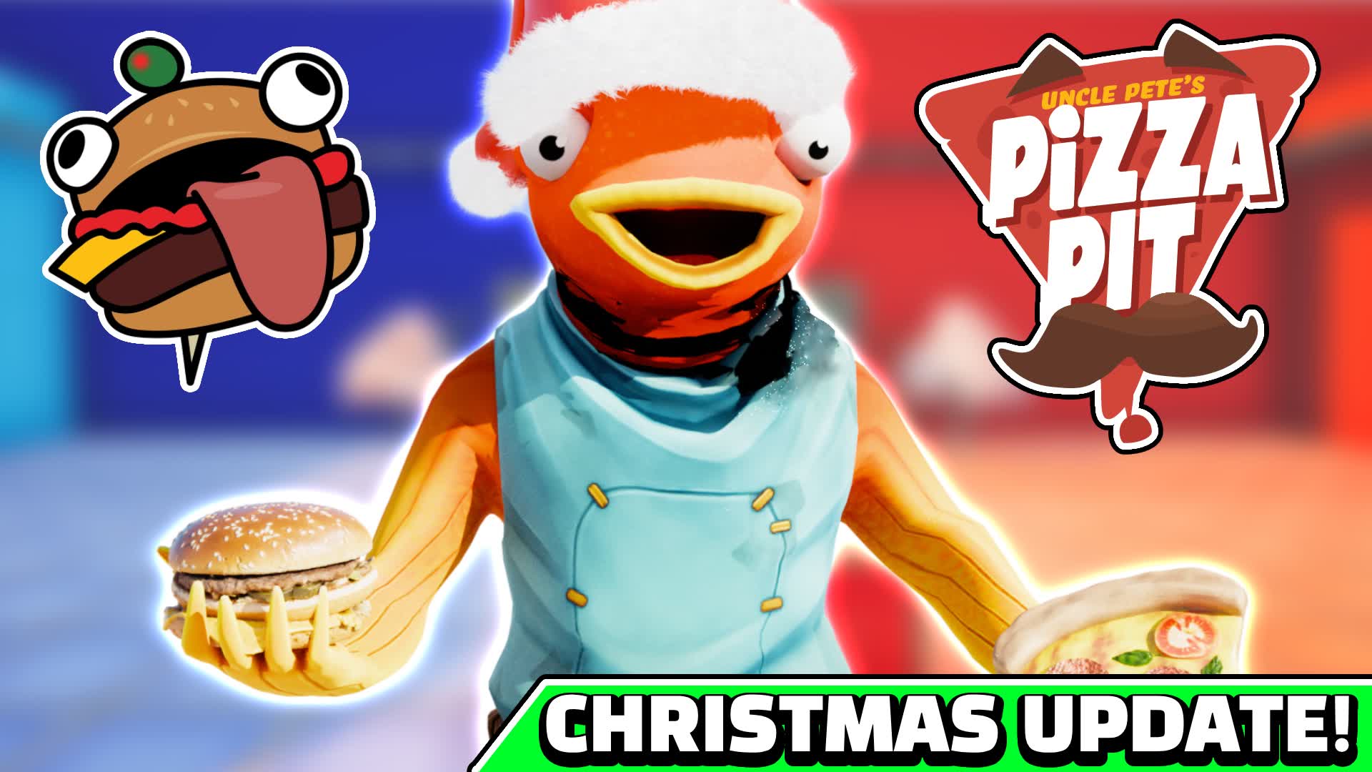 PIZZA VS BURGER - RED VS BLUE