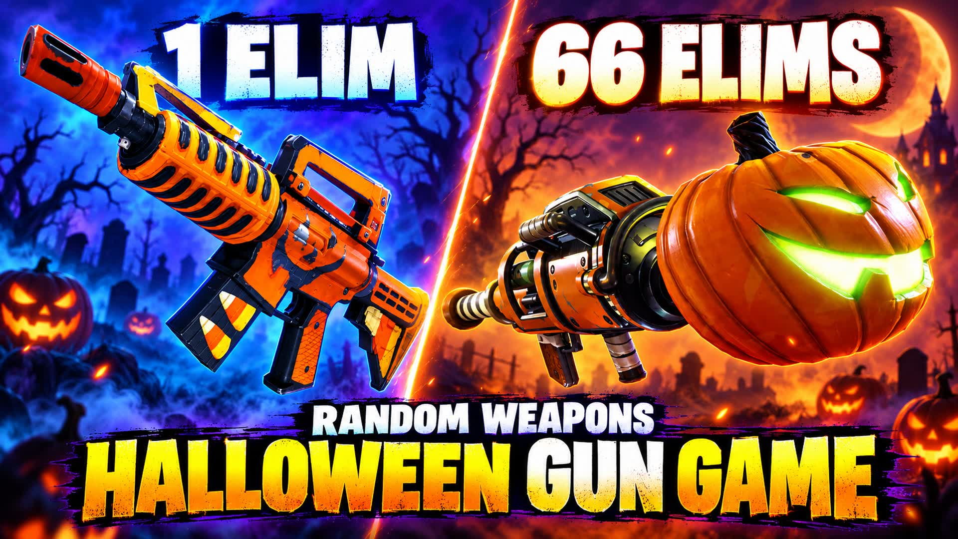 🔫 1 TO 66: HALLOWEEN GUN GAME 🕷️
