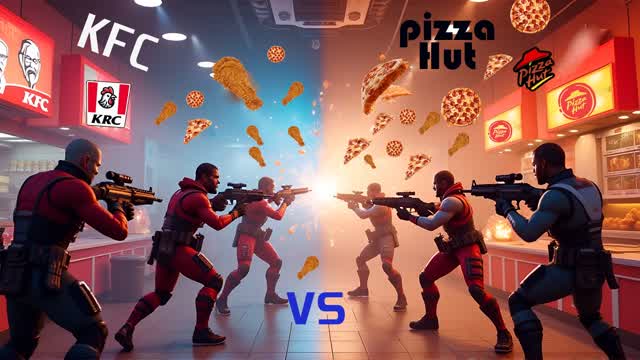 KFC vs PIZZA HUT 🍕🍗 CHICKEN vs PIZZA