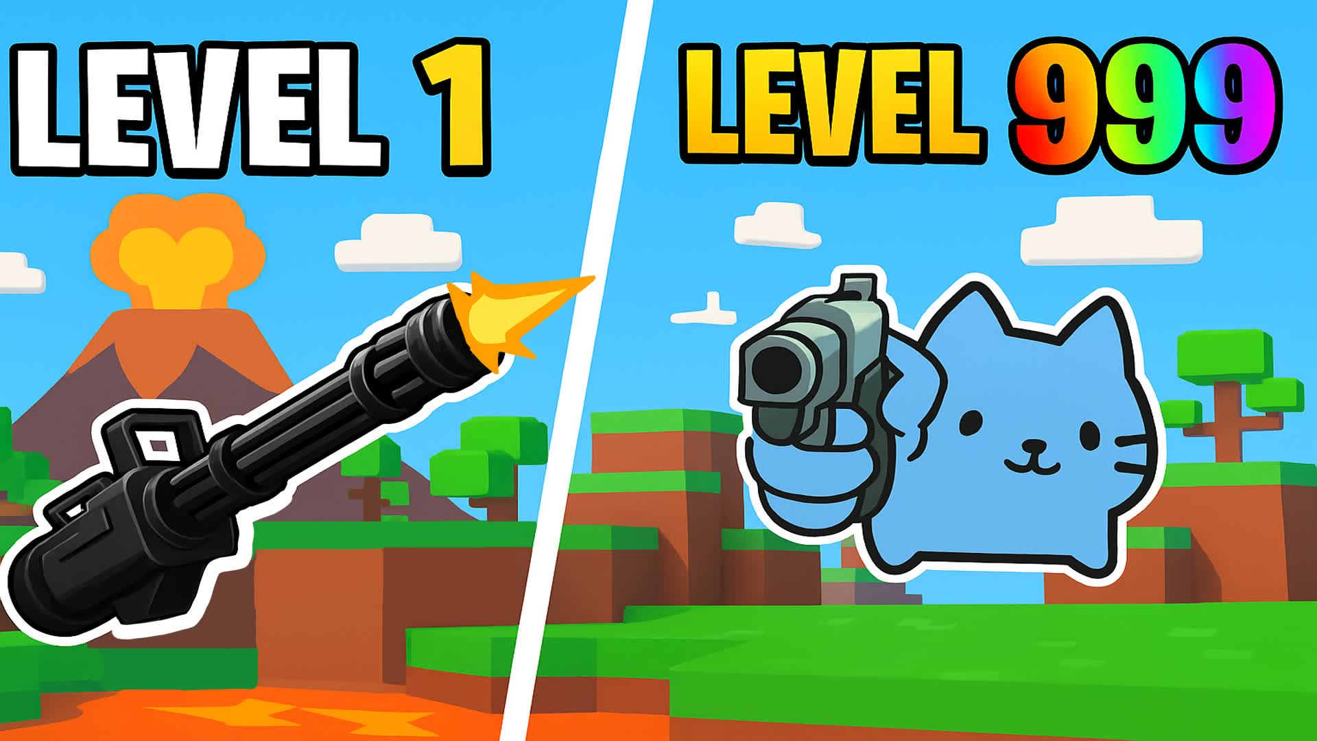 CRAZY VULCANO GUNGAME🤪ONE SHOT🔫
