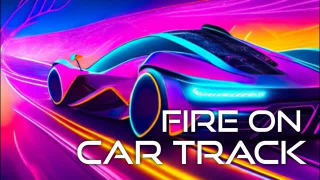 FIRE ON CAR TRACK