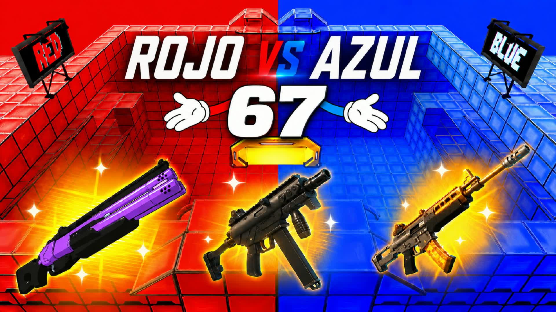 67 ROJO VS AZUL! 🔴🔵