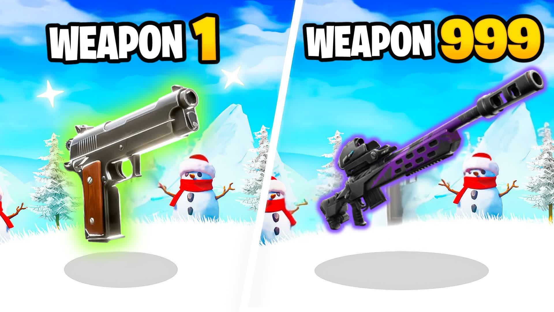 ❄WINTER GUN GAME🔫ONE SHOT 🎯 DRIVE 🚗