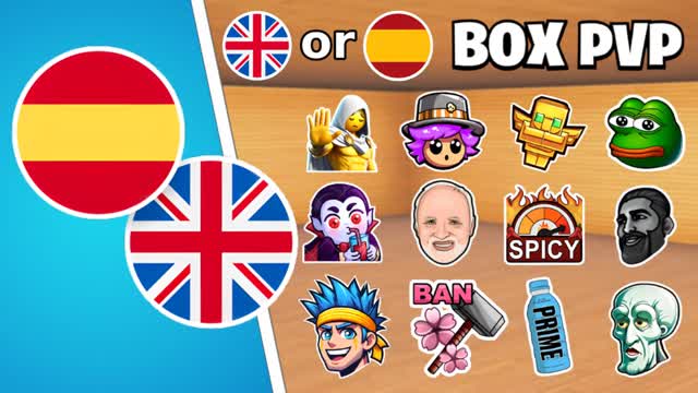 ENGLISH OR SPANISH BOX PVP