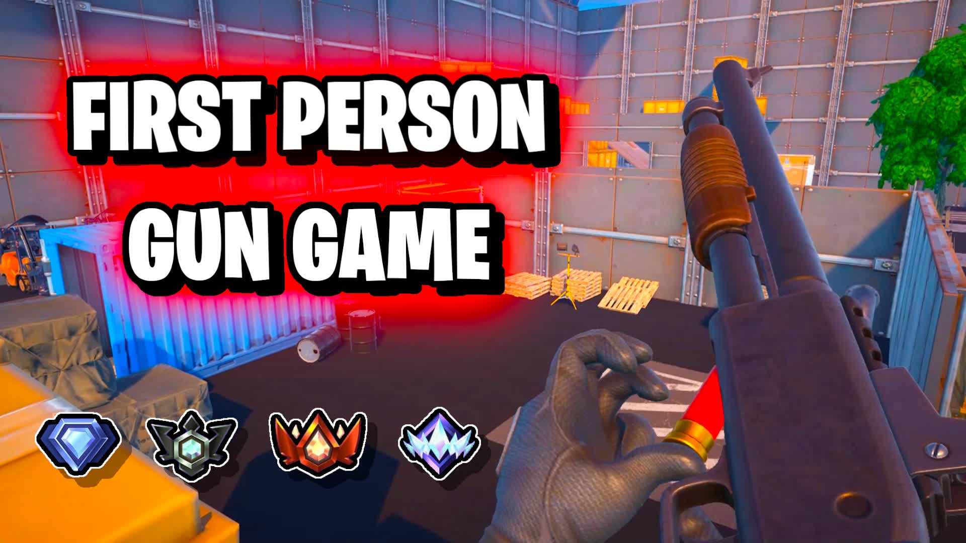 First Person Gun Game: Warehouse Rampage