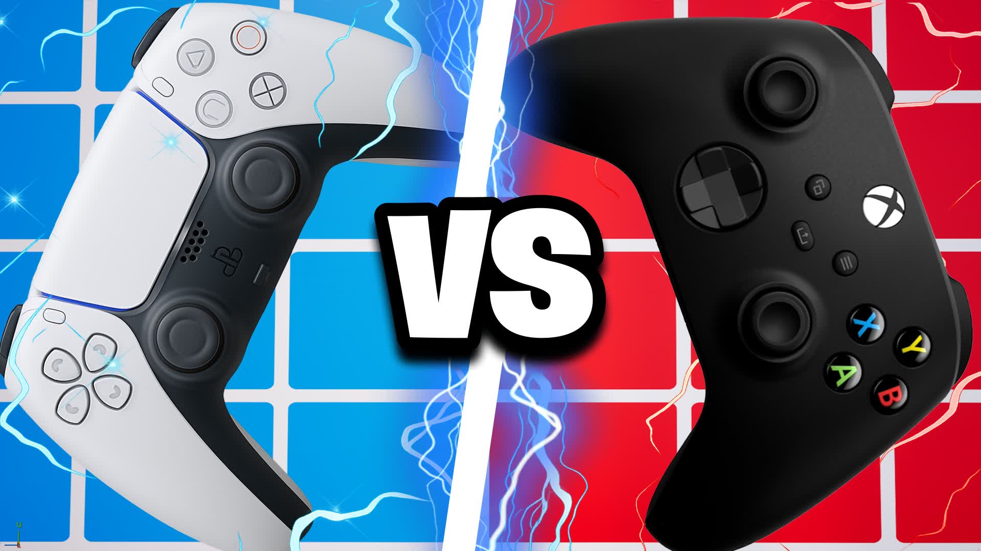 ps5 vs xbox Red vs blue controllers