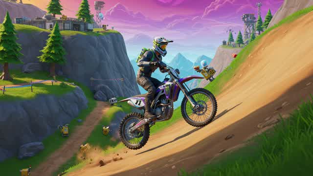 MOTOCROSS DIRT BIKE DOWNHILL