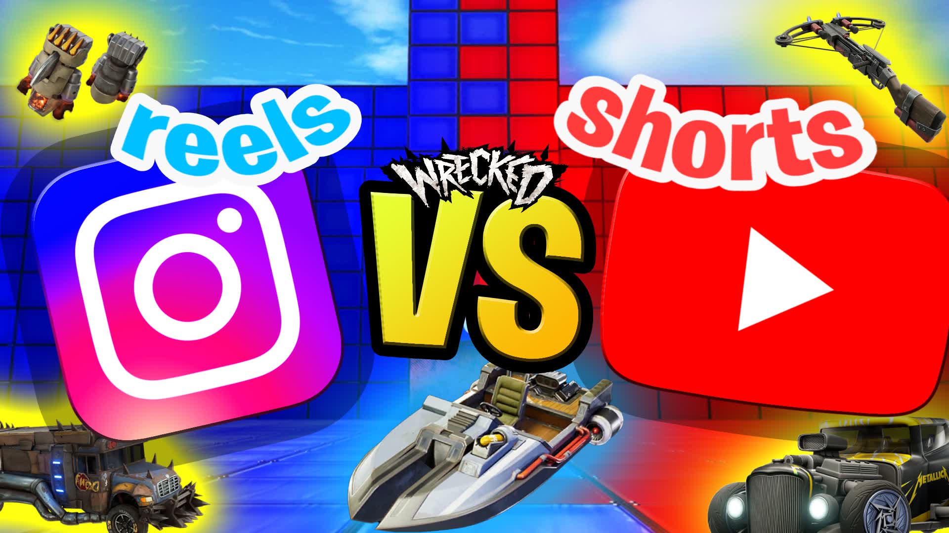 🔥REELS vs SHORTS - RED vs BLUE🔵🔴