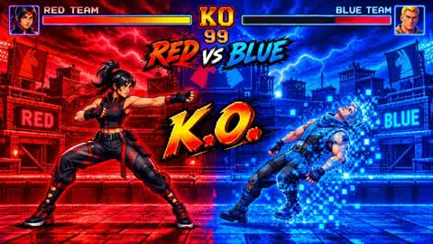 K.O. CITY 🔴🔵 RED VS BLUE 💥