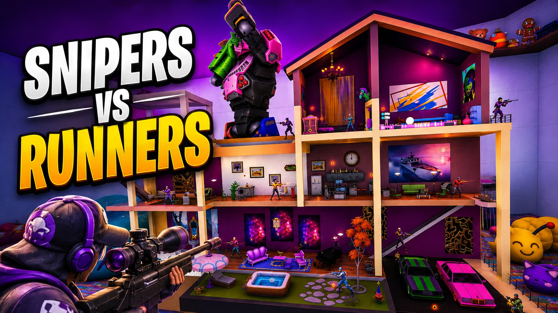SNIPERS VS RUNNERS DOLLHOUSE LTM