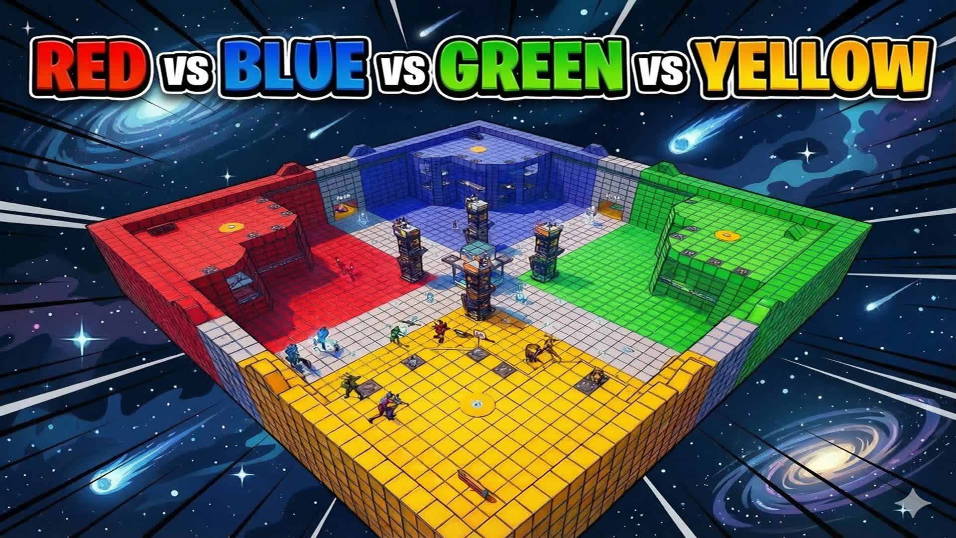 赤 vs 青 vs 黄 vs 緑