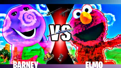 🟣 BARNEY vs ELMO 🔴RED vs PURPLE PUPPET