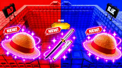 ONE PIECE LUFFY RVB RED VS BLUE 🔴🩵