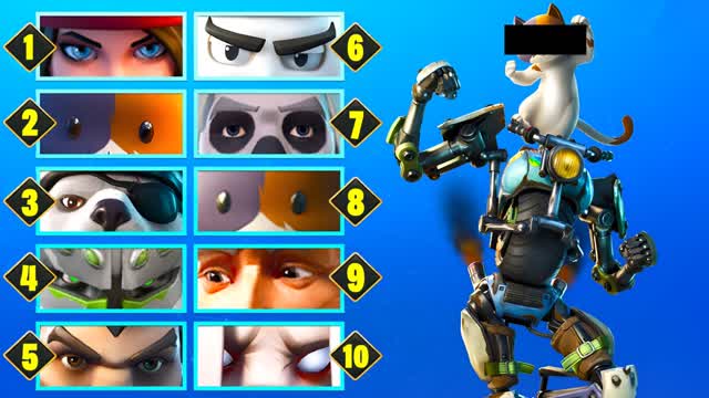 Guess The Fortnite Skin BY THE EYES Quiz