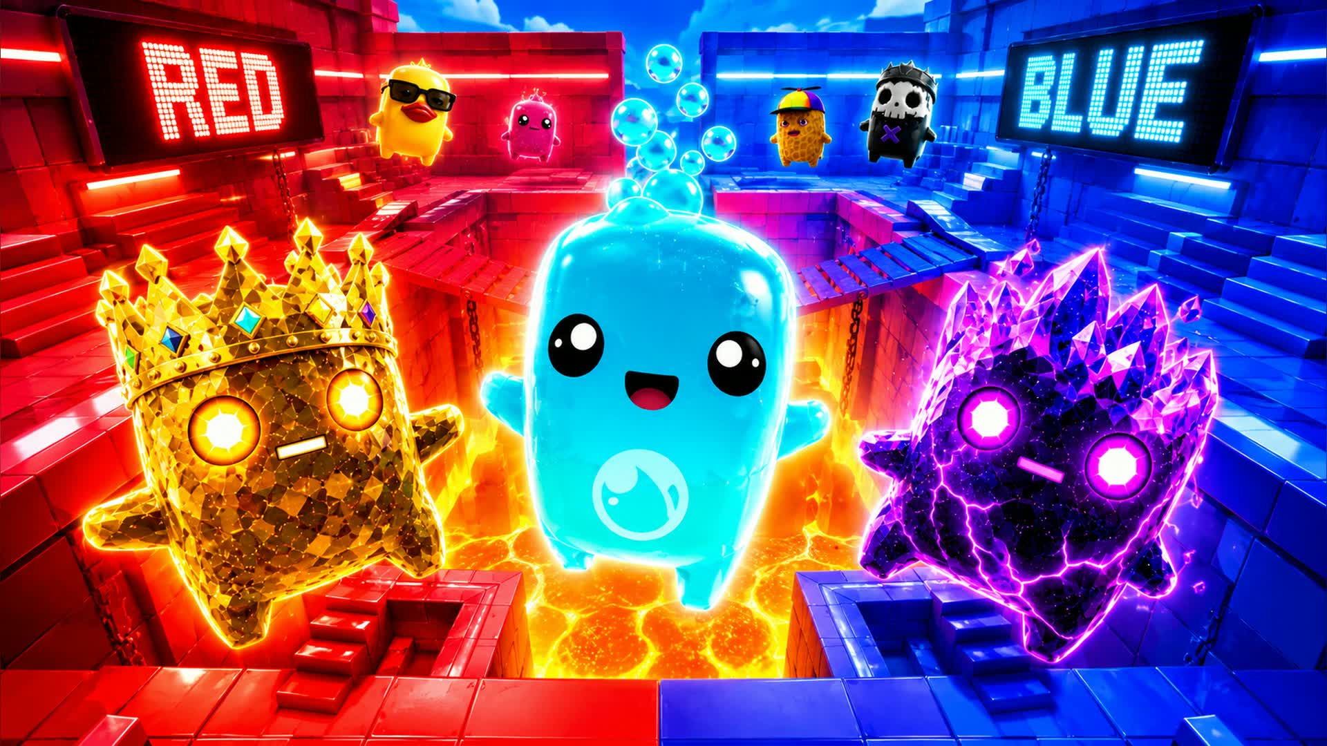 RED VS BLUE FIREGRID 🔴🔵
