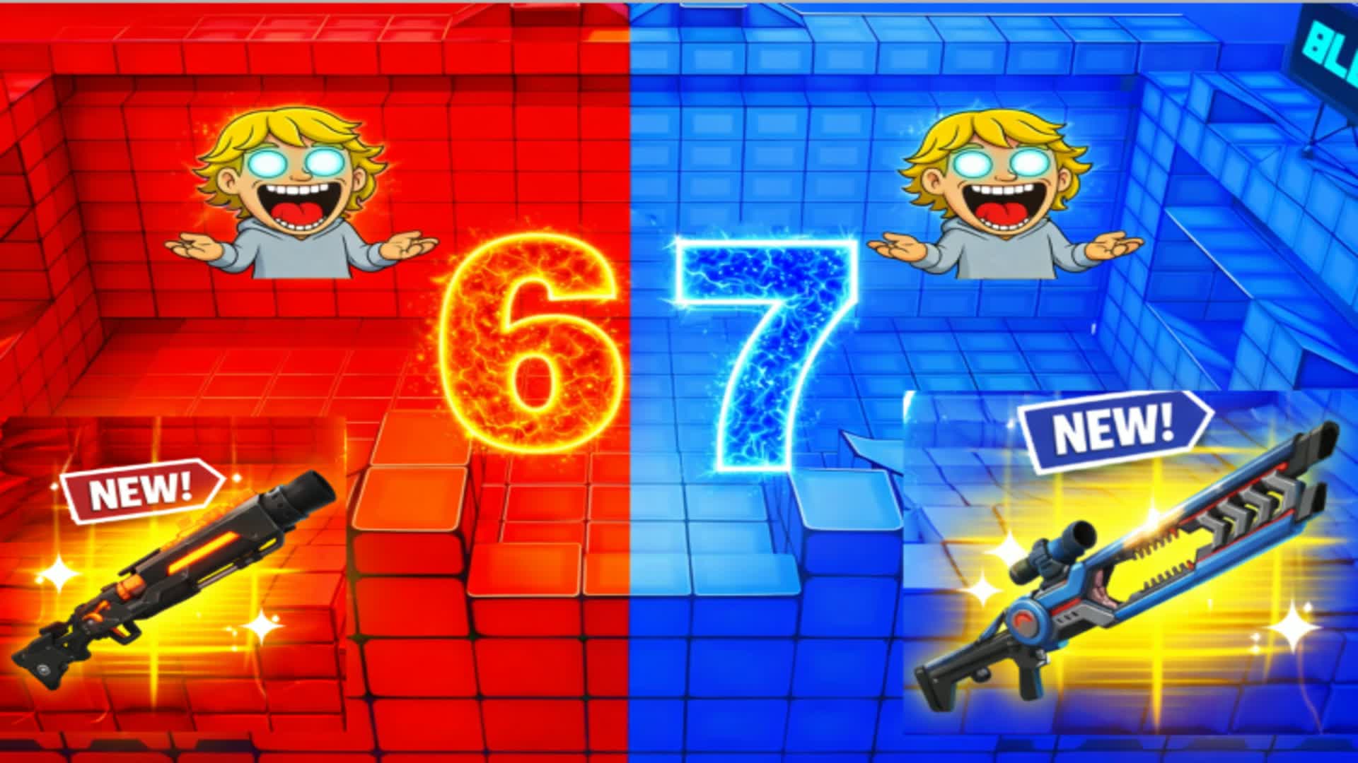 RED VS BLUE🔴🔵67 (ALL GUNS) AURA FULLY)