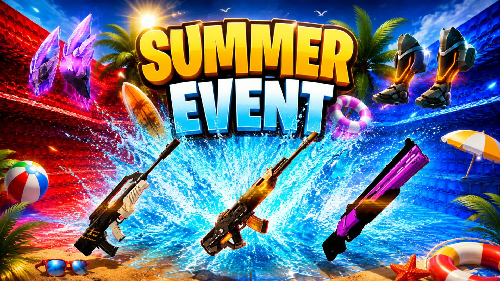 Blue Vs Red! | New Weapons