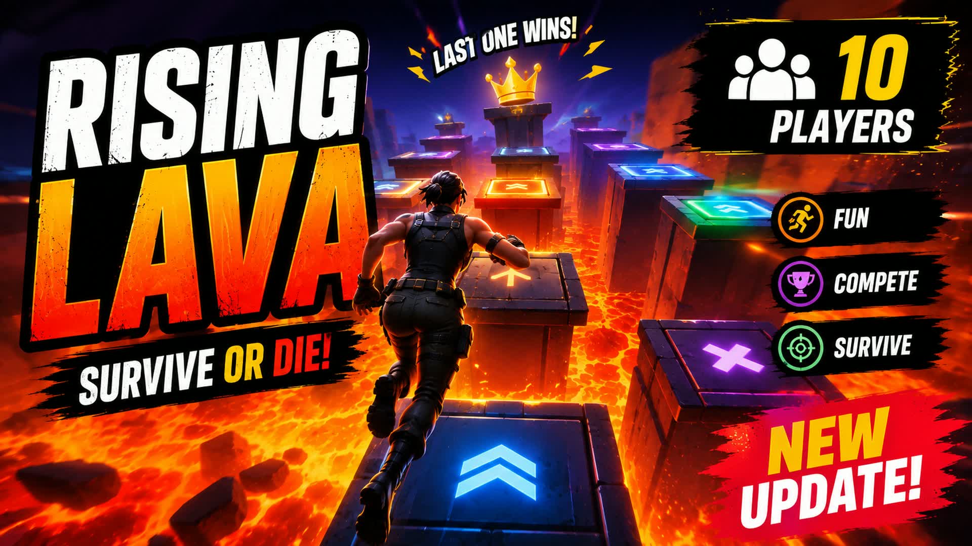 RISING LAVA — LA LAVE MONTE ! — Fortnite island 6949-6796-1903 by KeroxKV