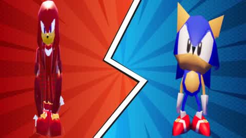 SONIC🔵 VS KNUCKLES🔴 ALL WEAPONS🎃👻
