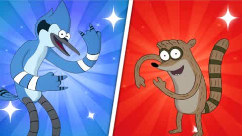 Modecai vs rigby 🔴🔵