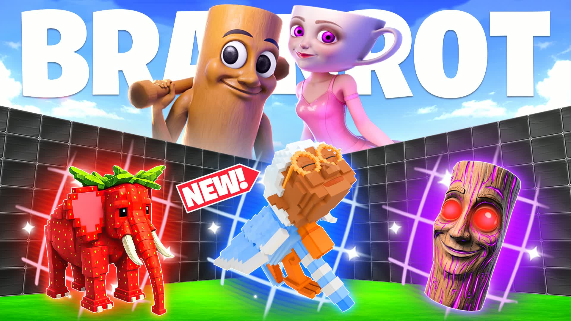 Brainrot 1v1 FFA - All Weapons & Rides