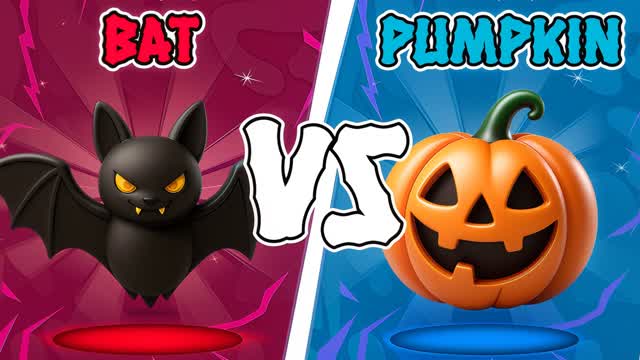 BAT VS PUMPKIN RED VS BLUE🔴🔵
