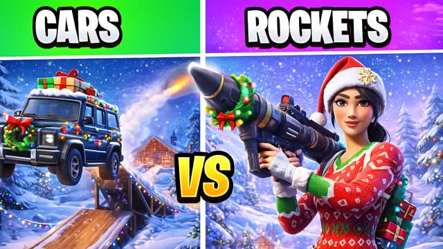 EASY Christmas Rockets vs Cars