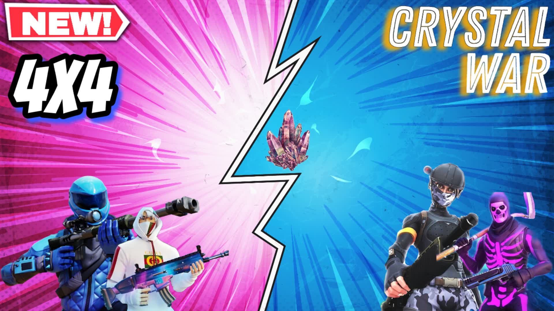 Crystal War 4x4 958618106112 by dexxter_fn Fortnite Creative Map
