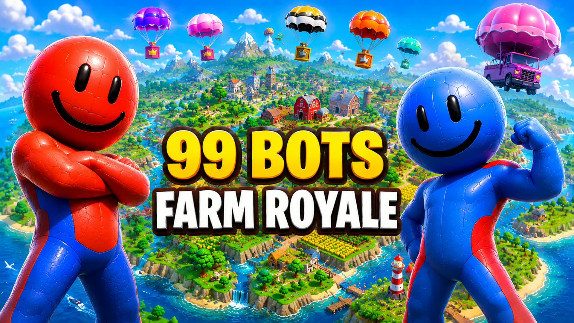 MEME 99 BOTS HEROES ⭐ (ALL CARS) 1V1 FFA