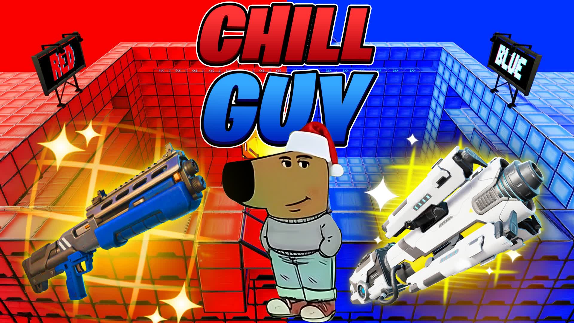 CHILL GUY🔴CRAZY RED VS BLUE🔵