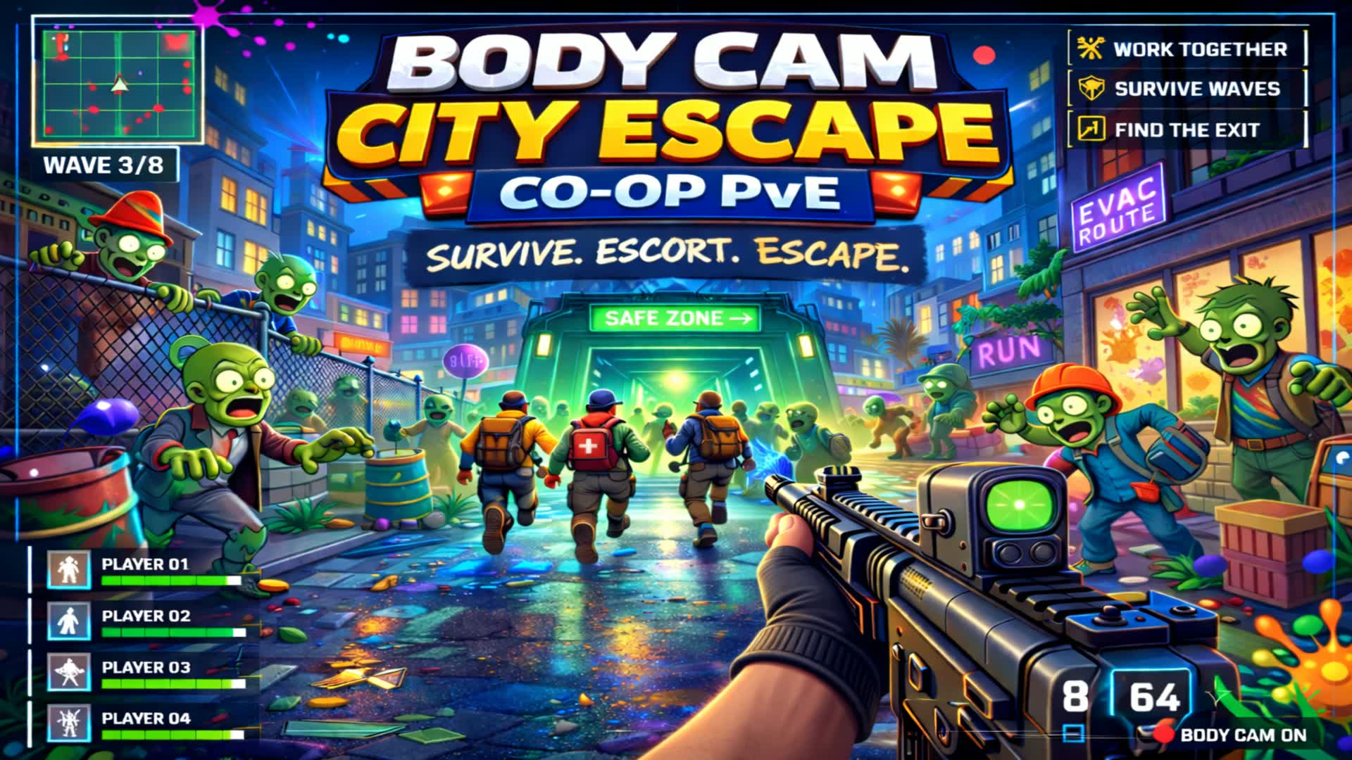 Body Cam City Escape: 協力対AI