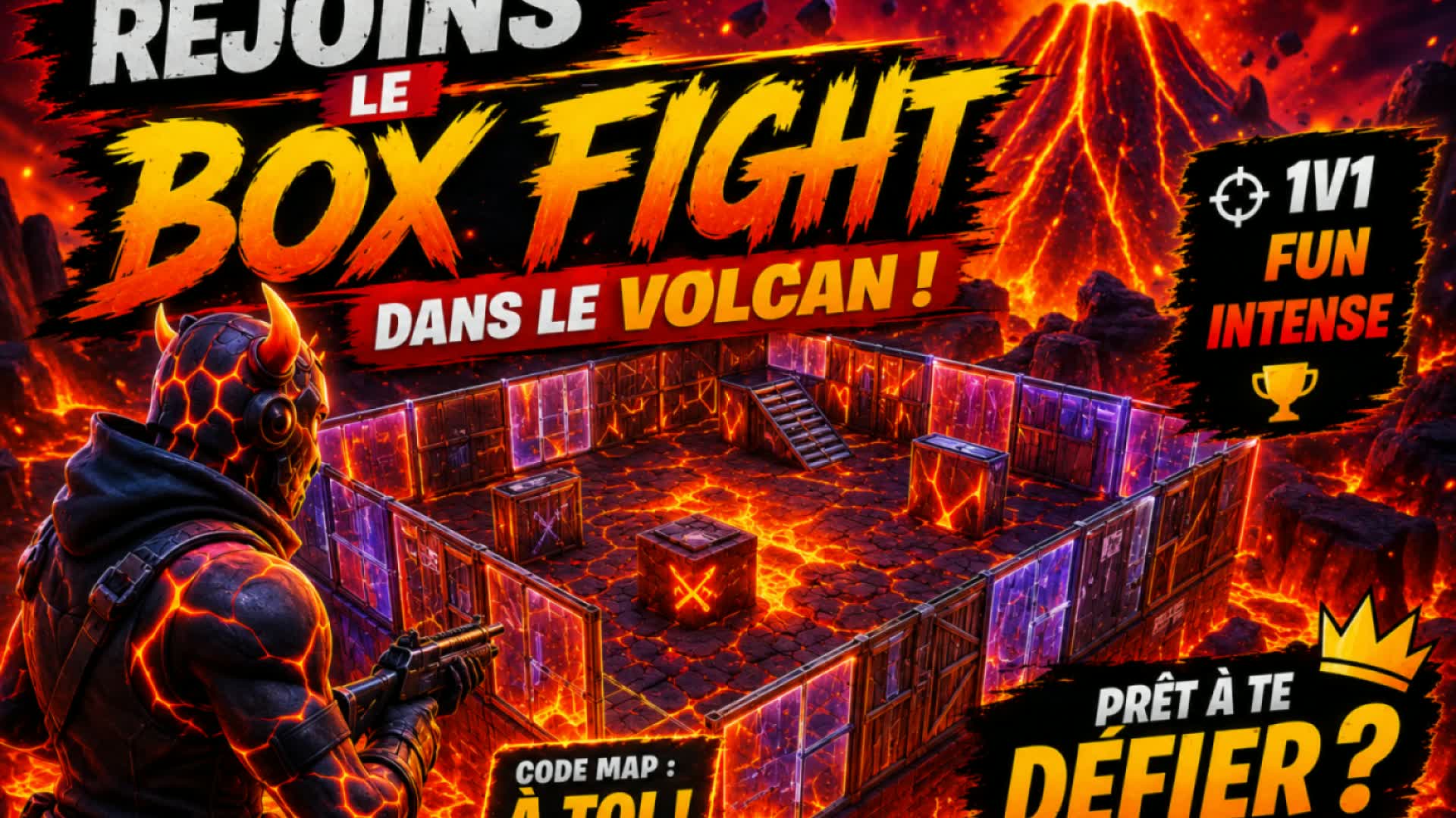 VOLCANO BOX FIGHT | 1V1 INTENSE & CHAO