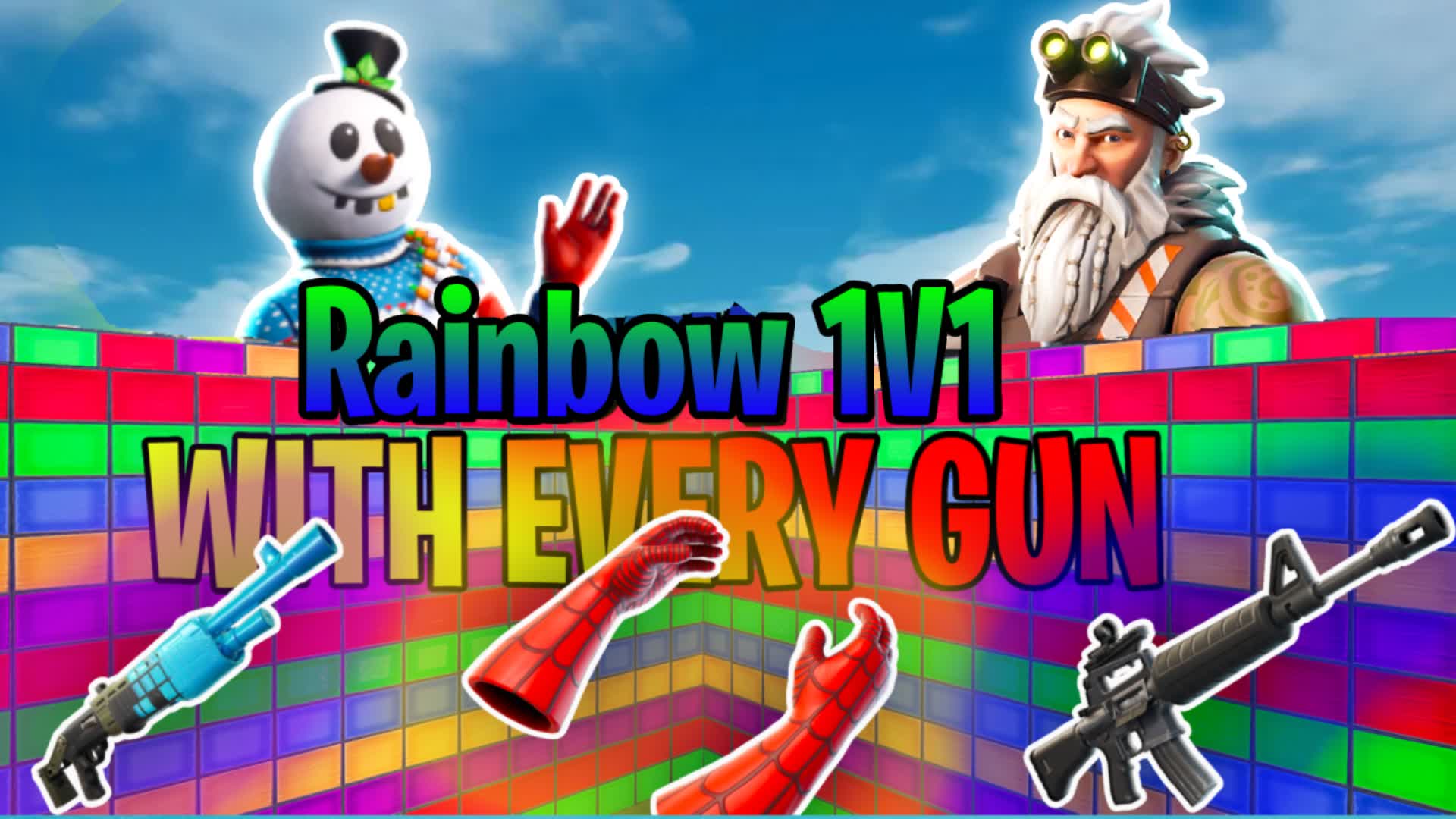 Rainbow 1v1 With Every Gun🌈