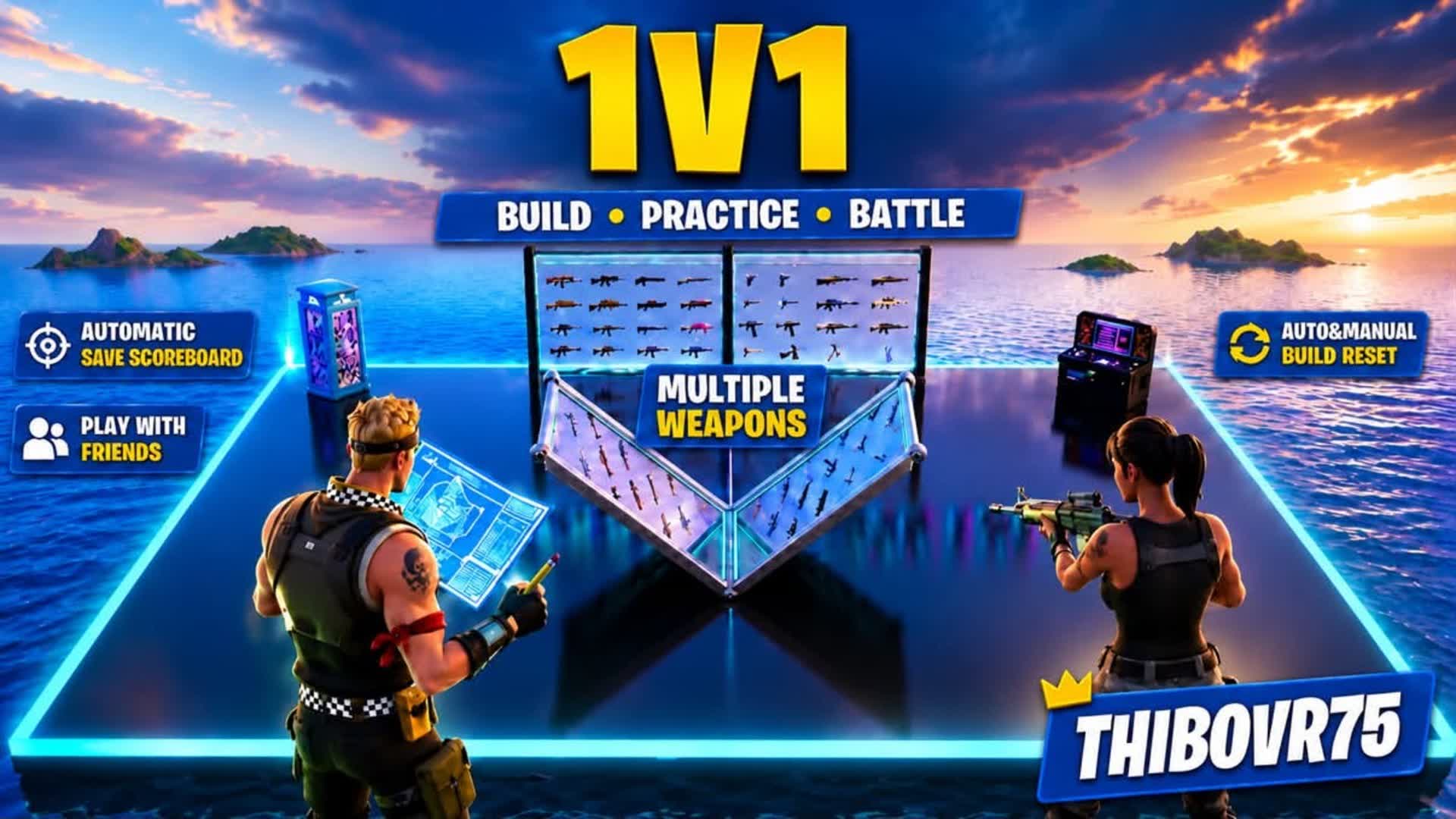 1v1 build fight map