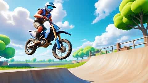 DIRT BIKE MOTO X 🏍️FREESTYLE SKATE PARK