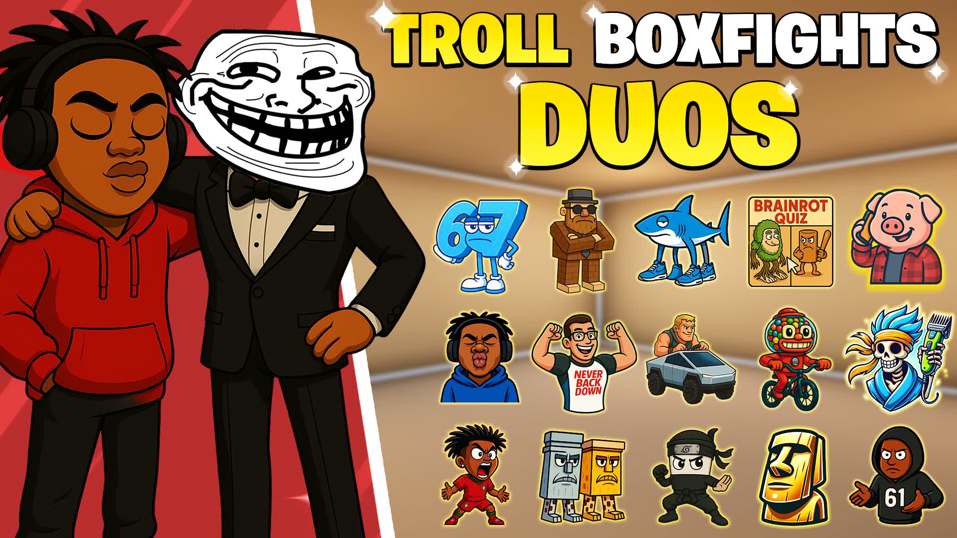 DUO TROLL BOX PVP 📦 2v2v2 BOX FIGHTS