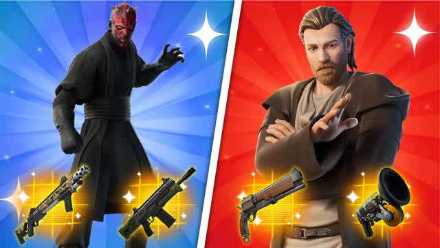 Red VS Blue Obi Wan VS Darth Maul