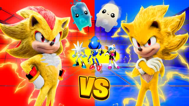SONIC VS SHADOW đŽđ” RED VS BLUE