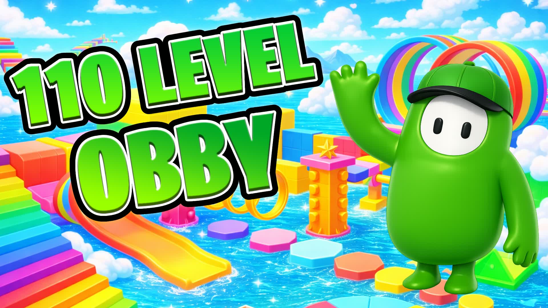 ⭐fall guys 110+ obby parkour🌈