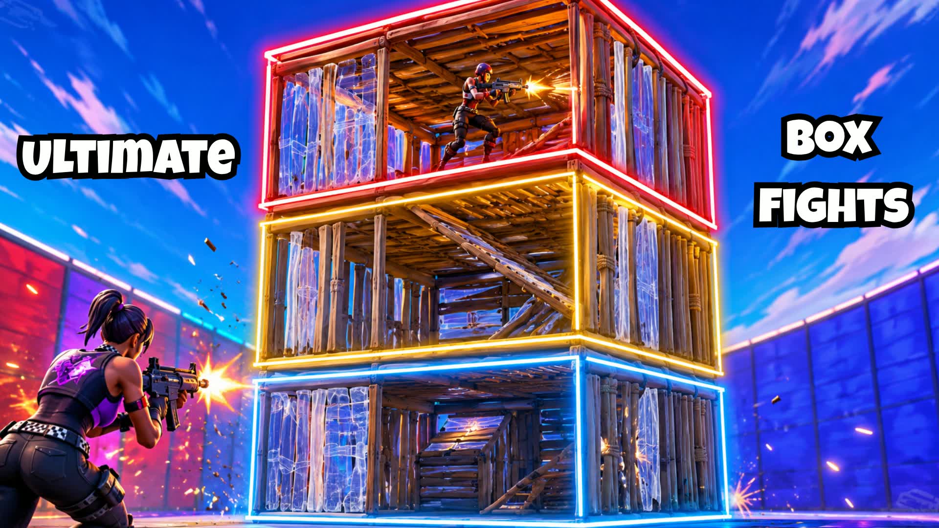 Massive Box Fights 3 Tiles High