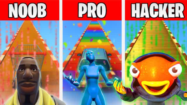 NOOB VS PRO VS HACKER MEGA RAMP🎯🚀