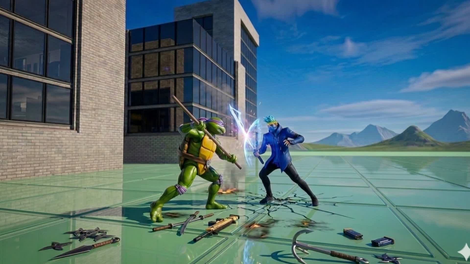 نينيجاTEENAGE MUTANT NINJA TURTLES 2V1