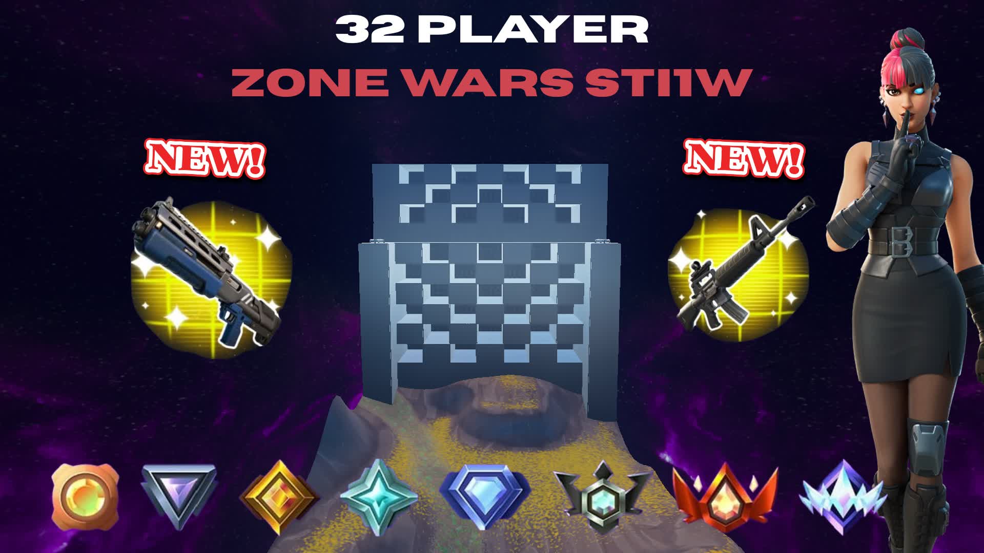 🏆 32 SOLO ZONE WARS 🏆 STI1W
