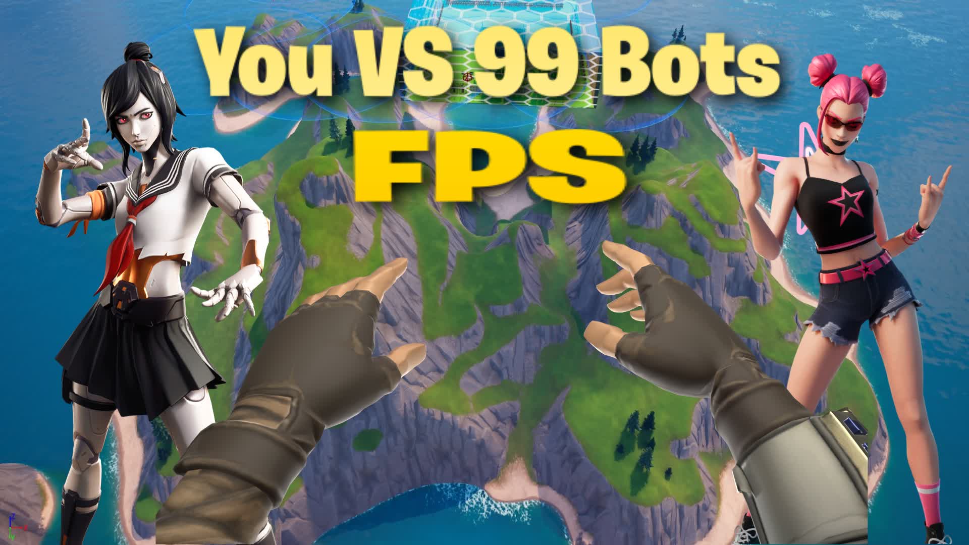 FPS You vs 99Bots HorseshoeIsland SURVIV